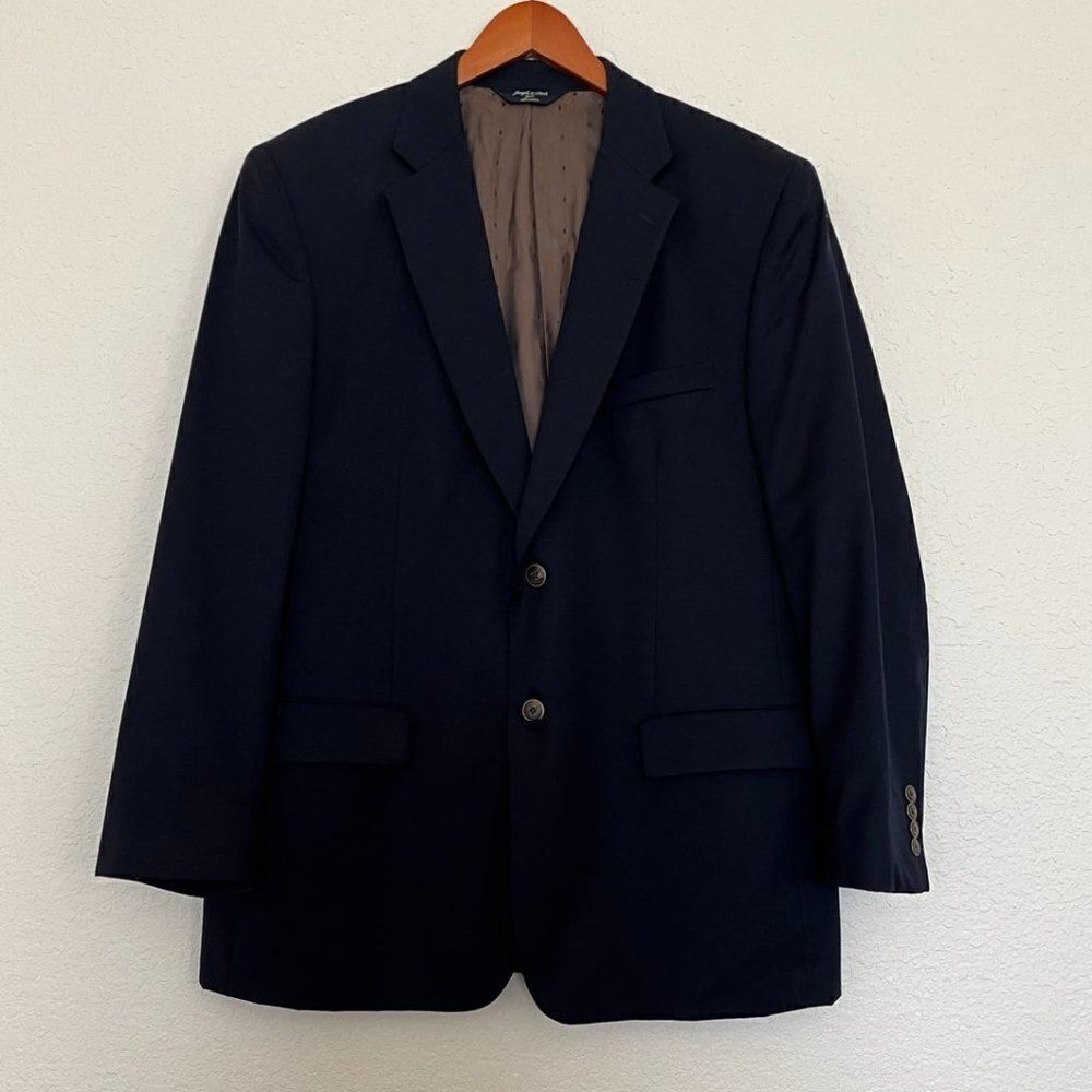 Joseph & Feiss Gold Blazer, Navy , 44 Reg 100% WORESTER WOOL EXECUTIVE Fit